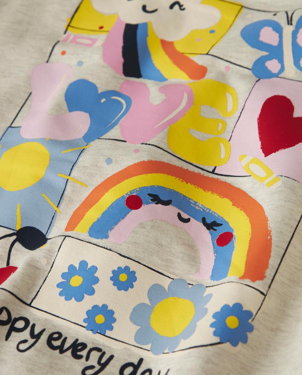 Sweatshirt com Estampado Traseiro Taupe-5