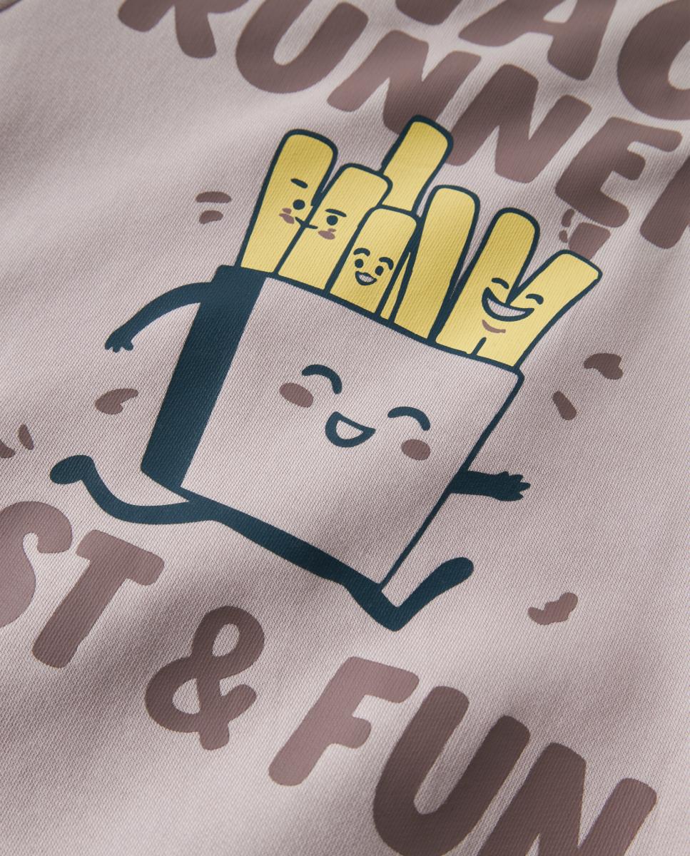 Sweatshirt com Estampado Traseiro Lilás-4
