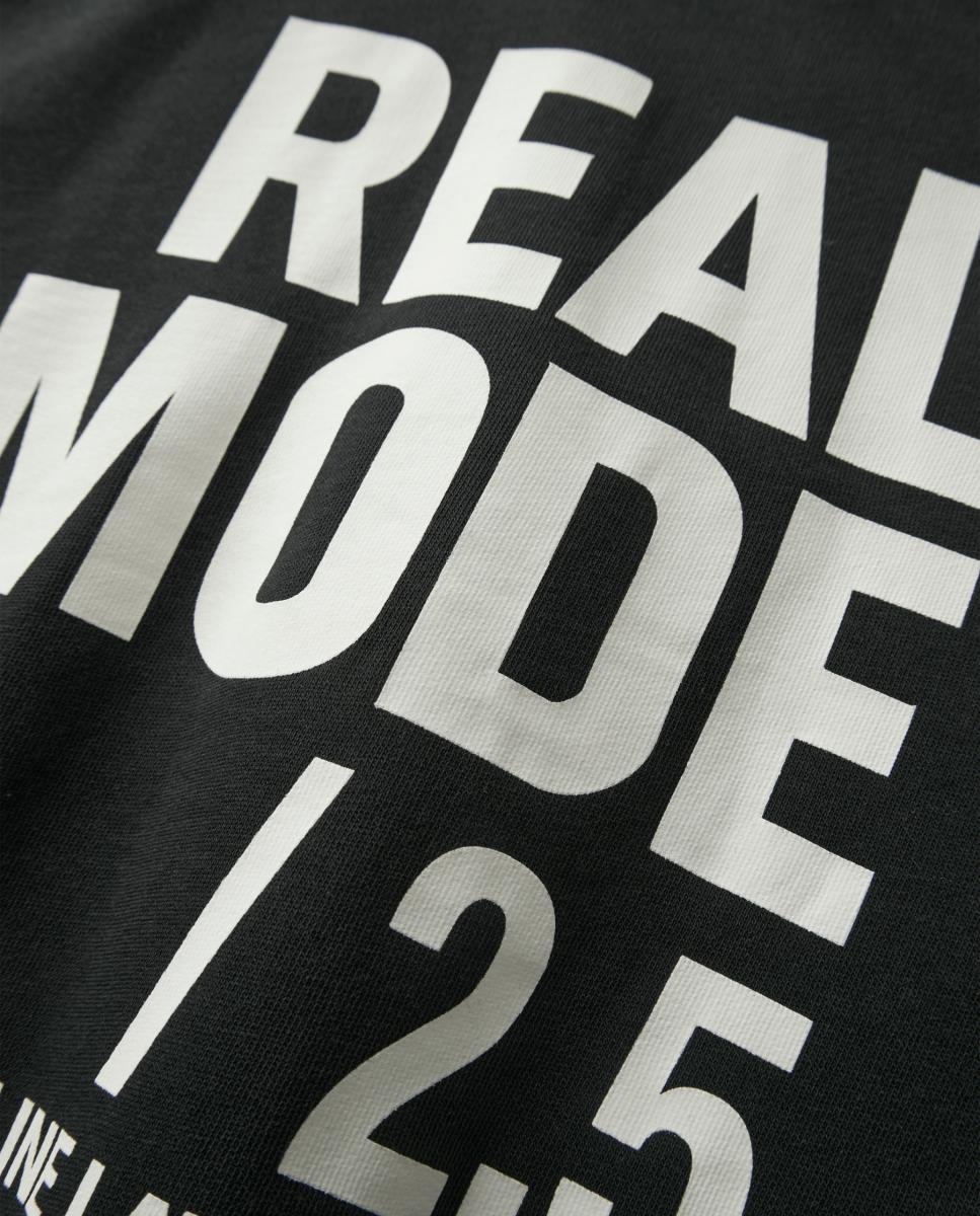 Sweatshirt com Estampado à Frente Preto-4