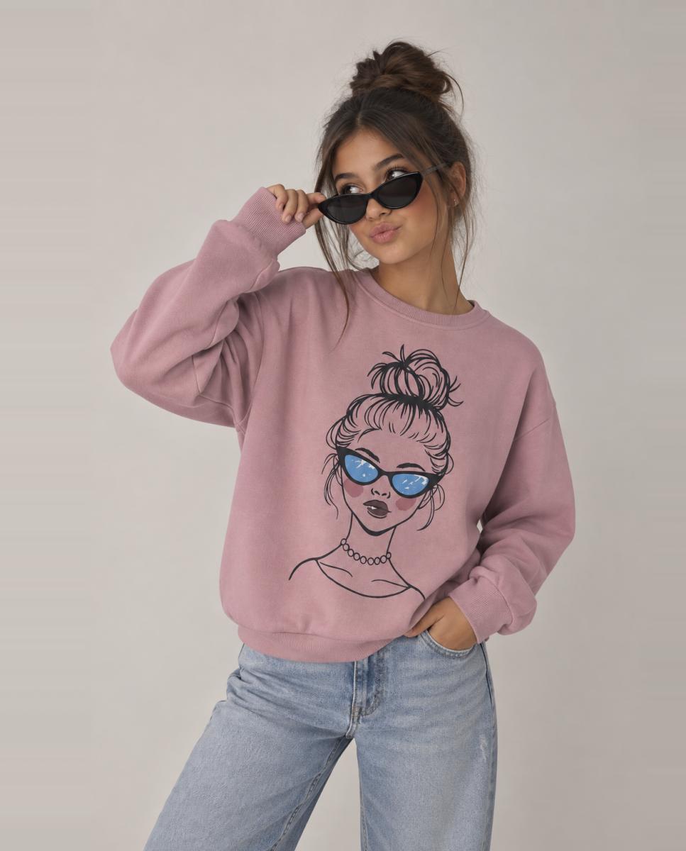 Sudadera de manga larga de niña - name it - Rosa Rosa-1