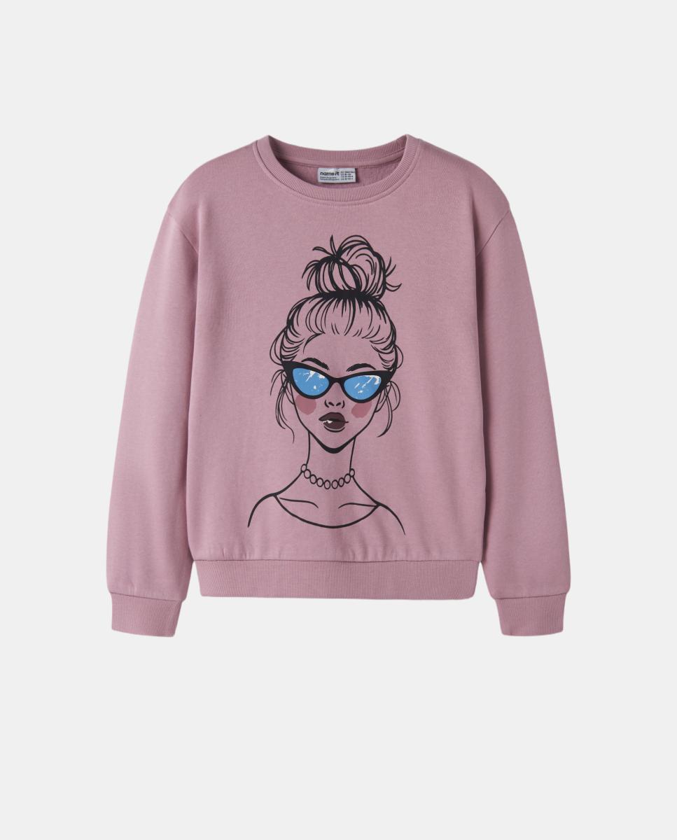 Sudadera de manga larga de niña - name it - Rosa Rosa-2