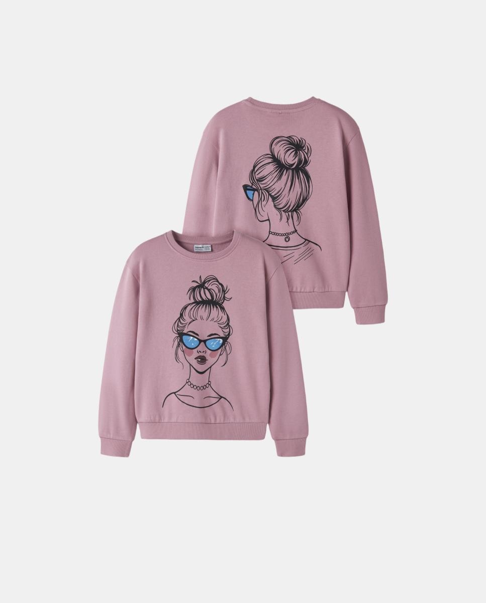 Sudadera de manga larga de niña - name it - Rosa Rosa-5