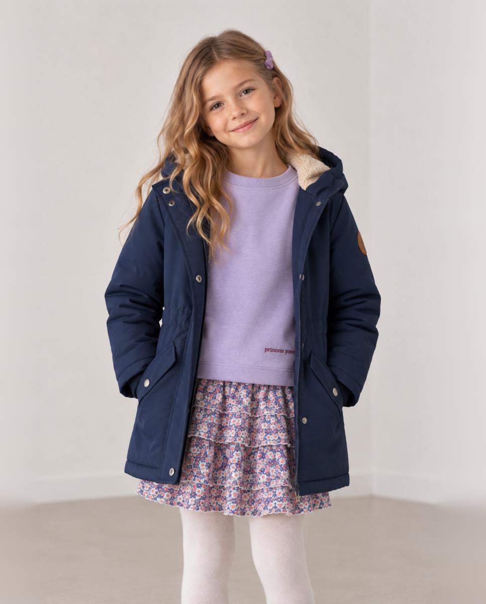 Chaquetón de niña con cremallera - name it - Azul marino Azul marino-1