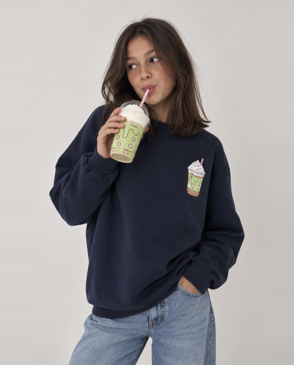 Sudadera de manga larga de niña - name it - Azul marino Azul marino-1