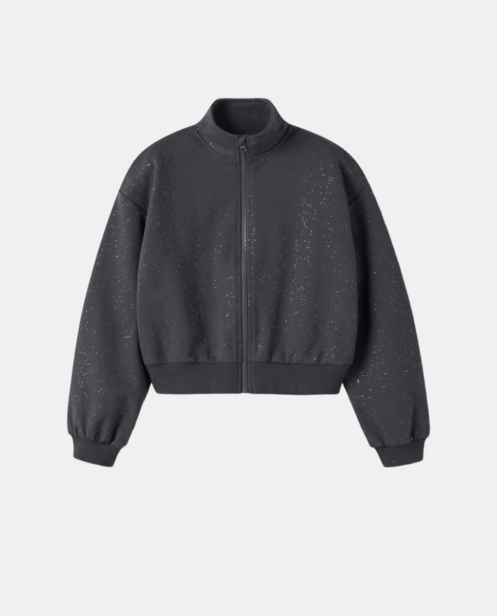 Sweatshirt com Brilho Cinzento-2