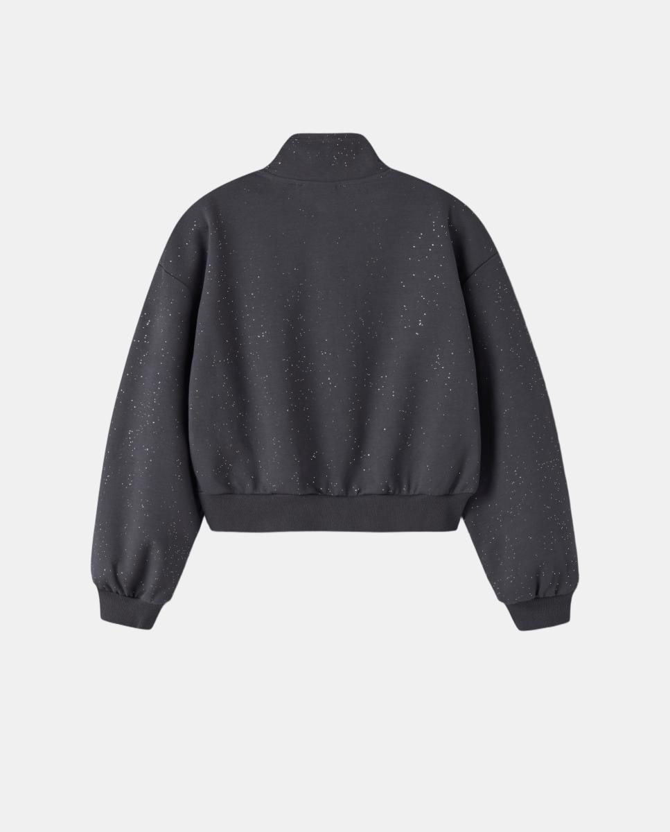 Sweatshirt com Brilho Cinzento-3