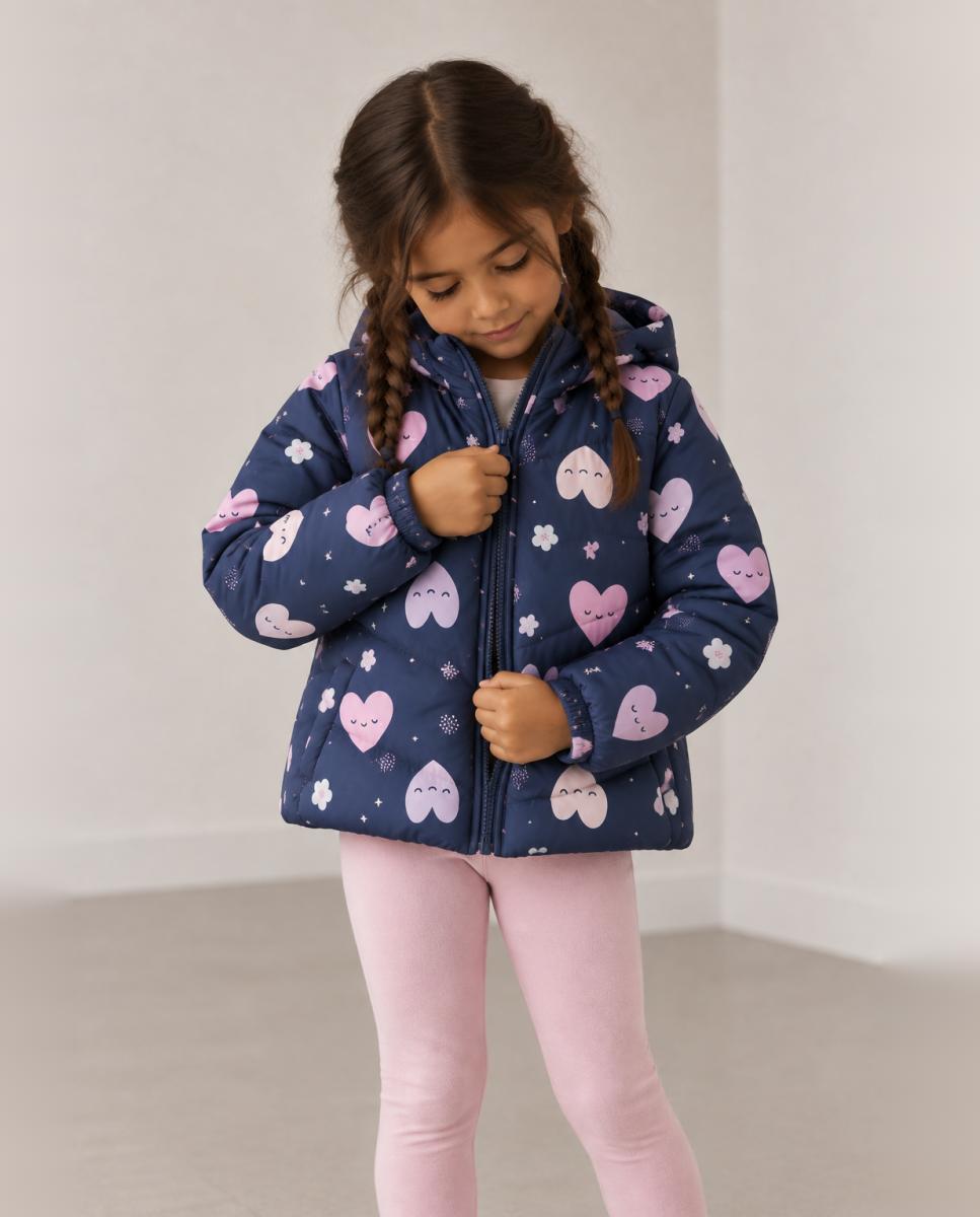 Imagen 1 de Chaquetón flores acolchado Azul