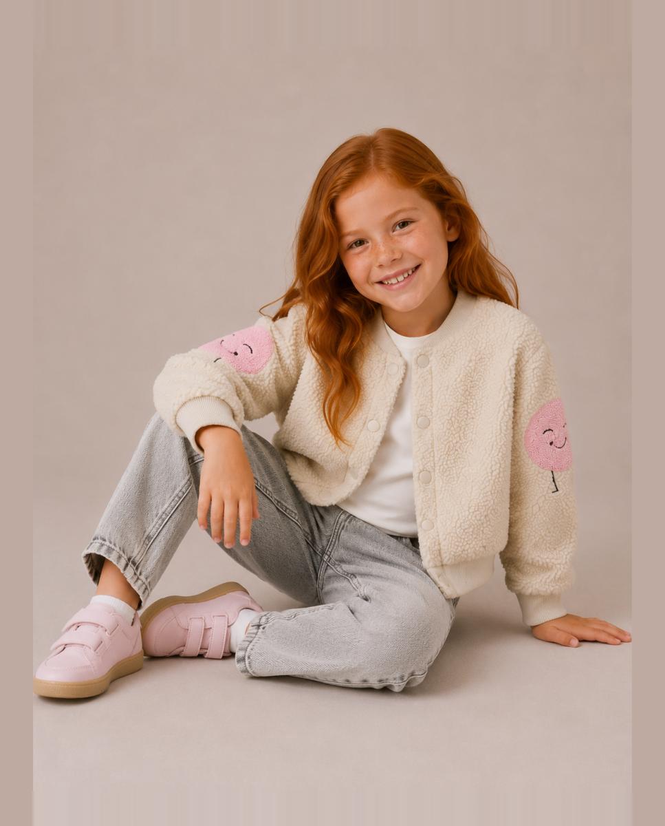 Chaqueta teddy de niña - name it - Beige Beige-2