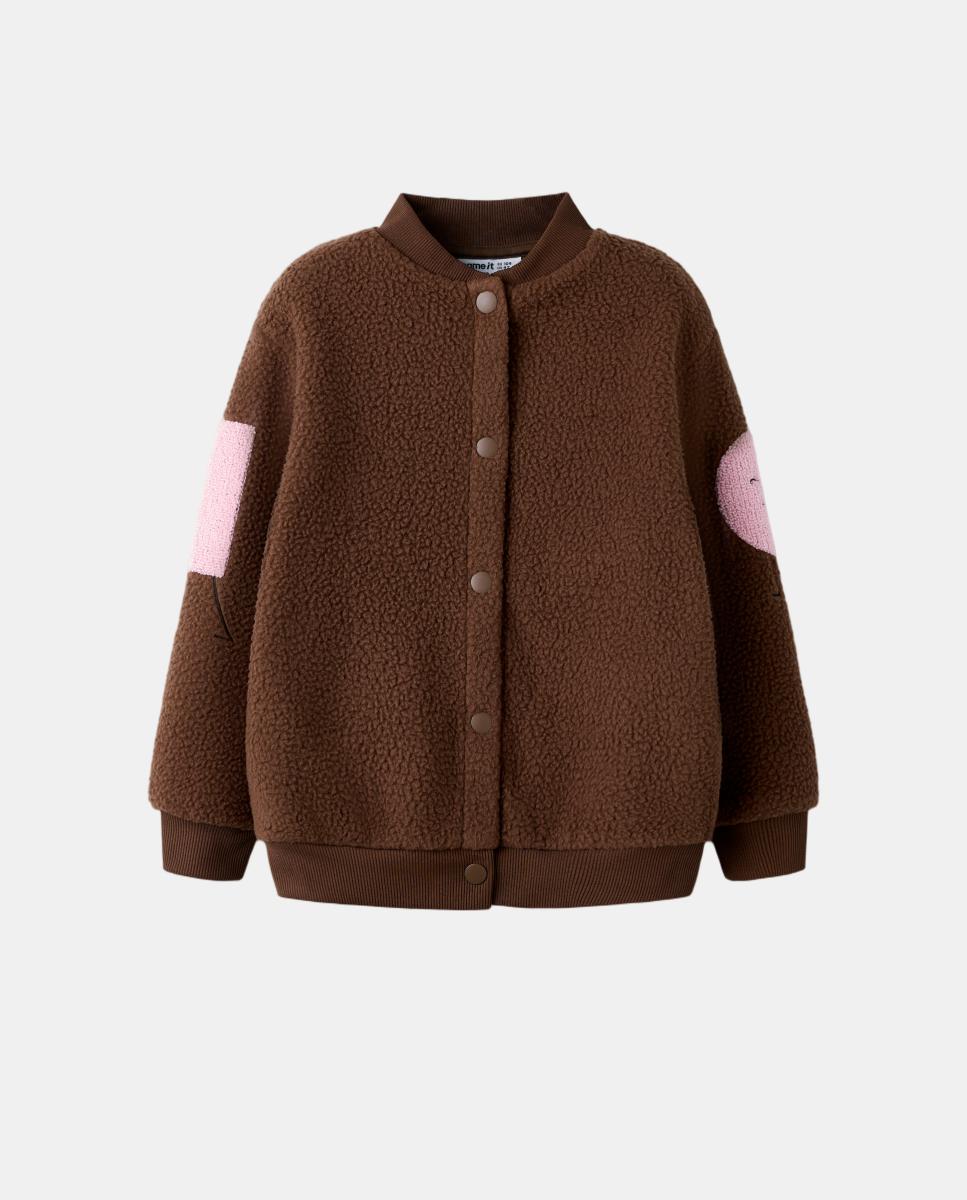Imagen 0 de Chaqueta teddy de niña Marrón oscuro