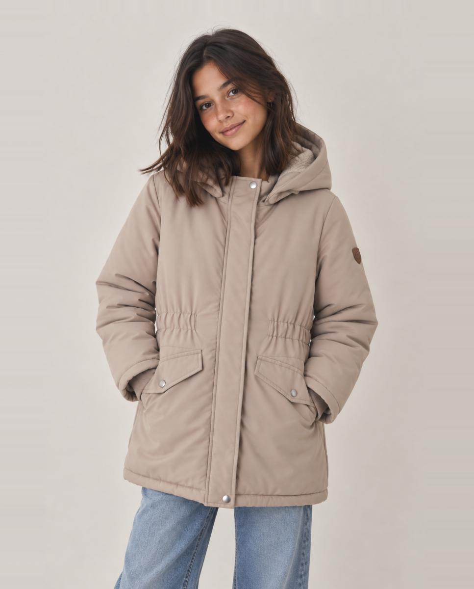 Chaquetón de niña con cremallera - name it - Beige Beige-1