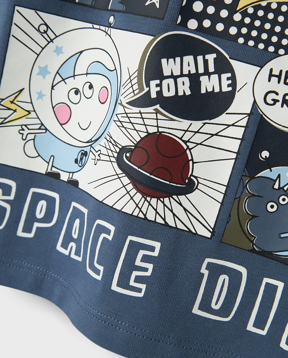 T-shirt Peppa Pig Azul-4