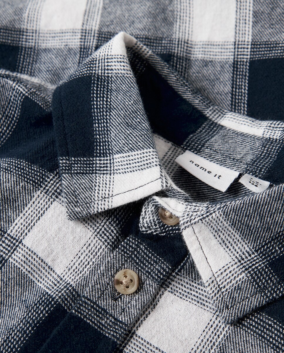 Camisa aos Quadrados Azul-marinho-3