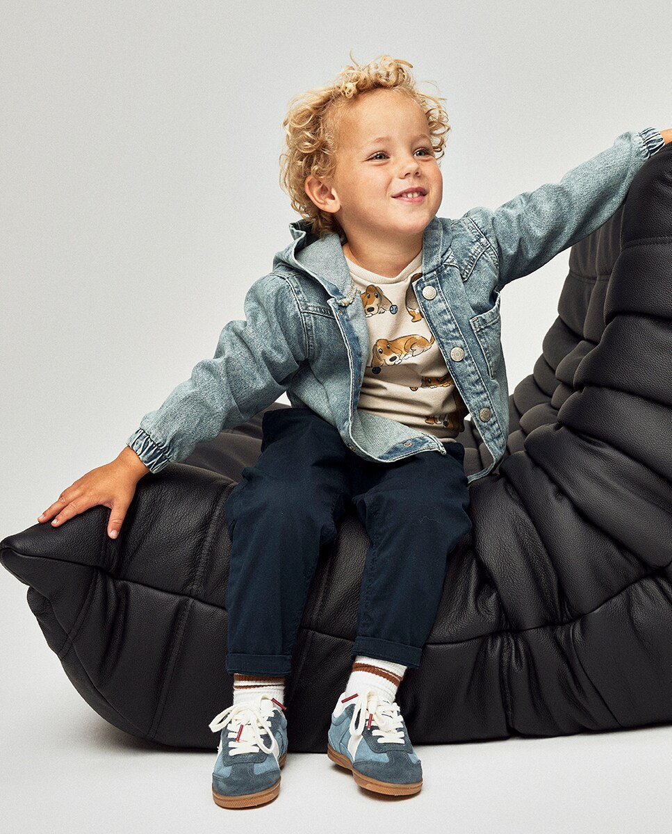 Sobrecamisa de Ganga com Capuz Azul-marinho-2