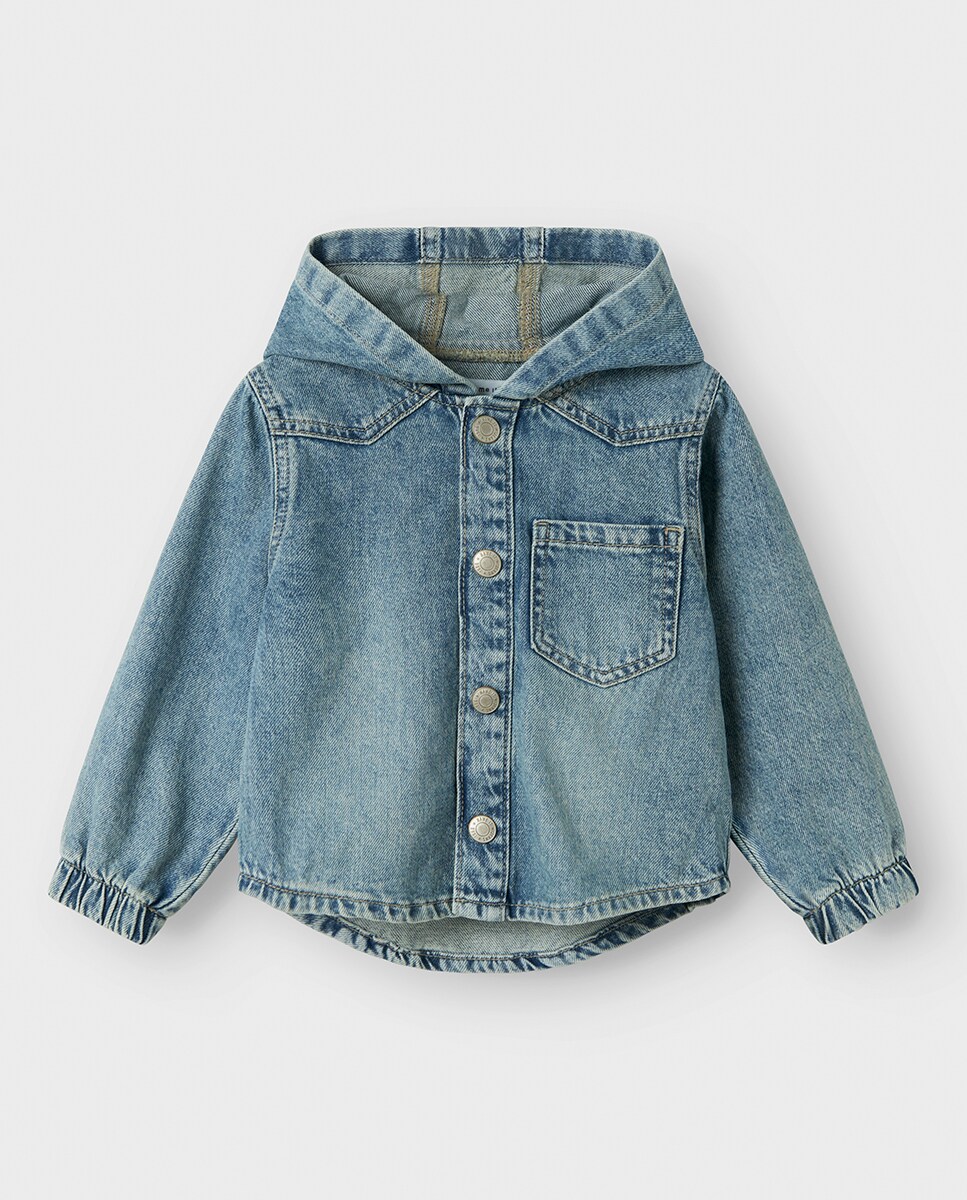 Sobrecamisa de Ganga com Capuz Azul-marinho-3