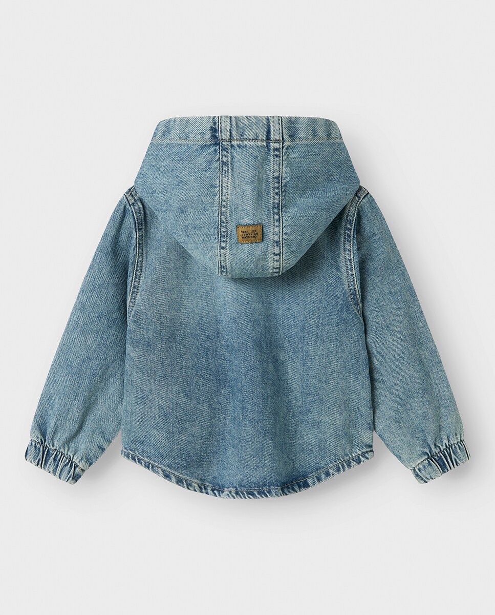 Sobrecamisa de Ganga com Capuz Azul-marinho-4