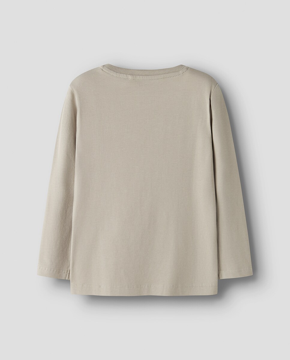 T-shirt com Estampado Castanho-2