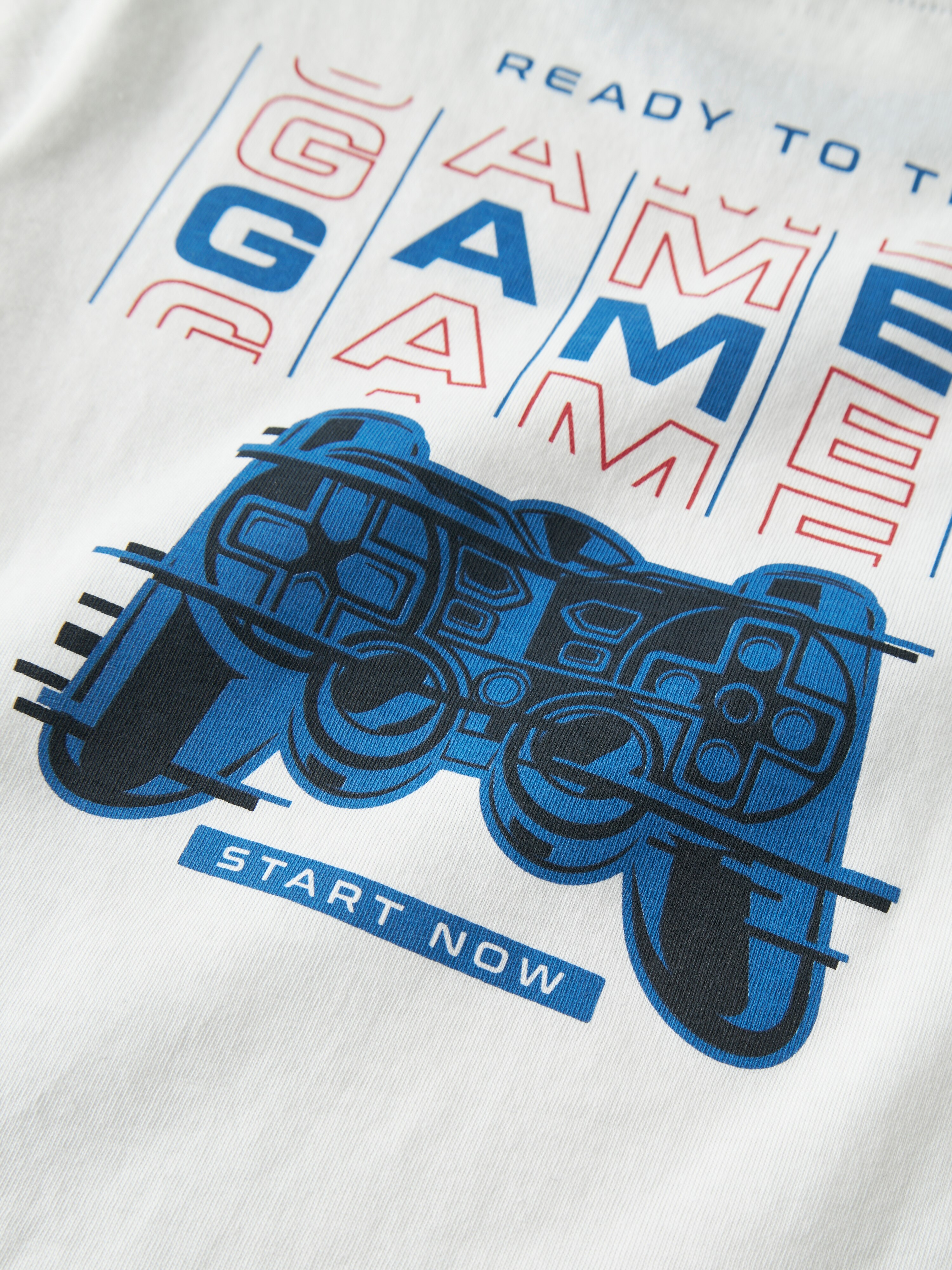 Camiseta de manga corta de niño - name it - Blanco Blanco-3