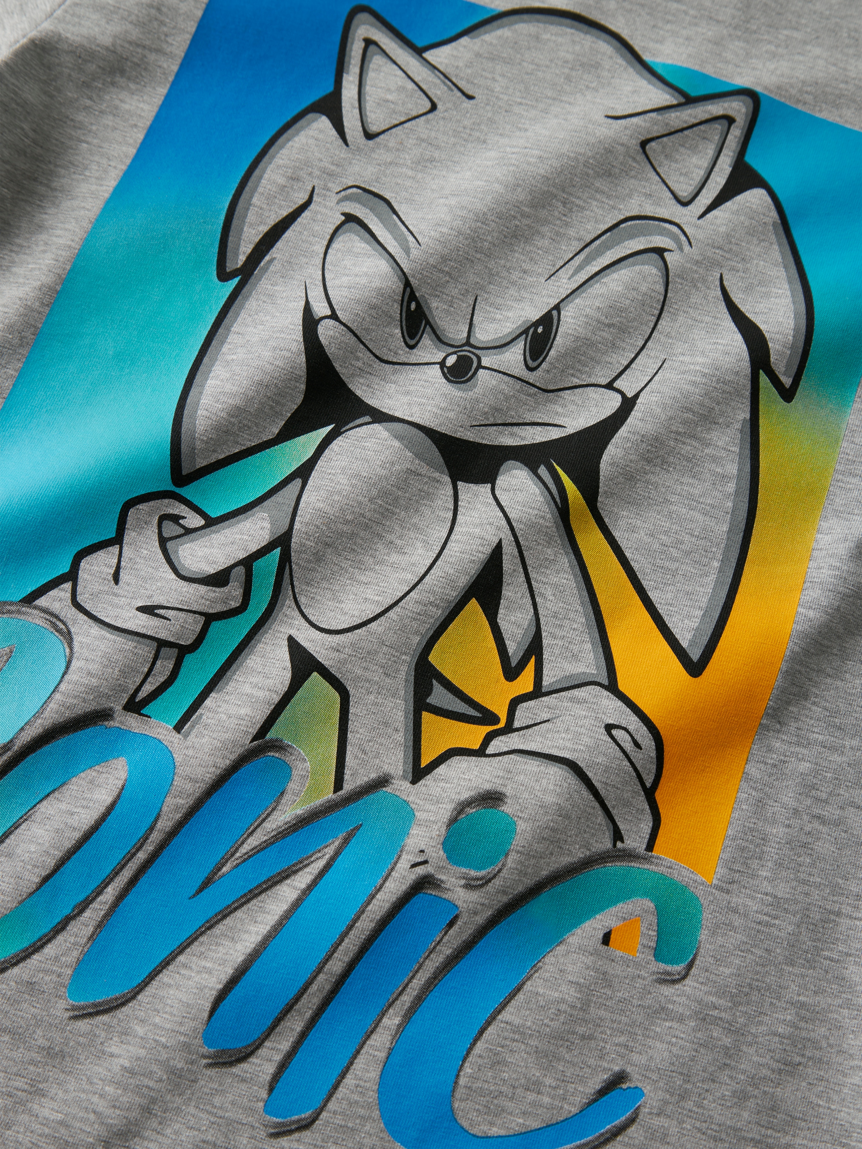 T-shirt Sonic de Manga Curta name it Cinzento-4