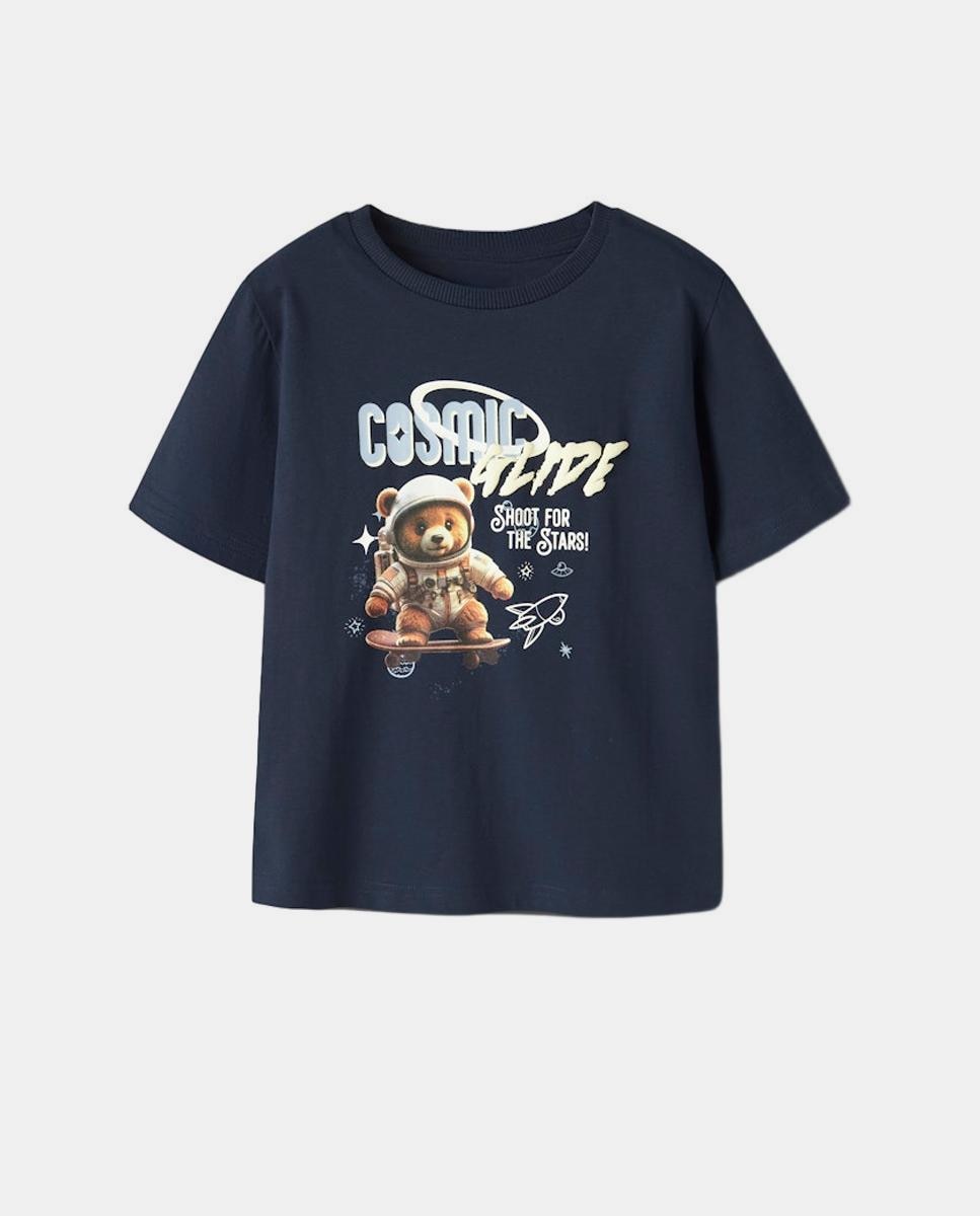 T-shirt com manga curta name it Azul-marinho-1