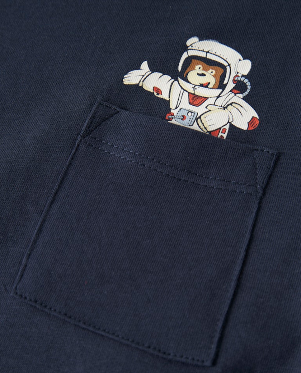 Camiseta de manga corta de niño - name it - Azul marino Azul marino-3