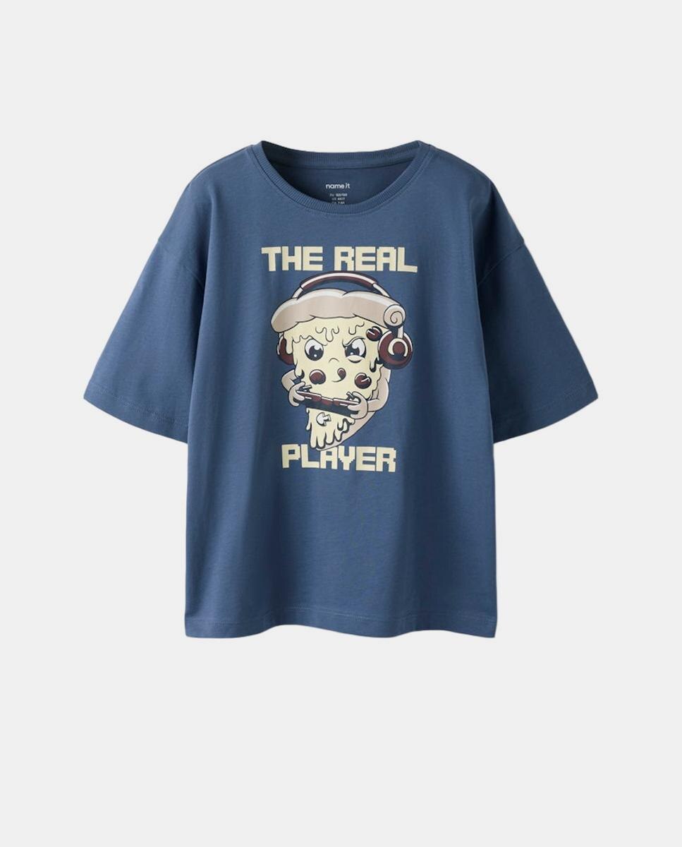 T-shirt com manga curta name it Azul-3