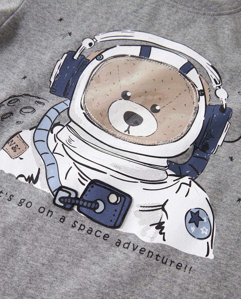 Camiseta de manga corta de niño - name it - Gris Gris-3