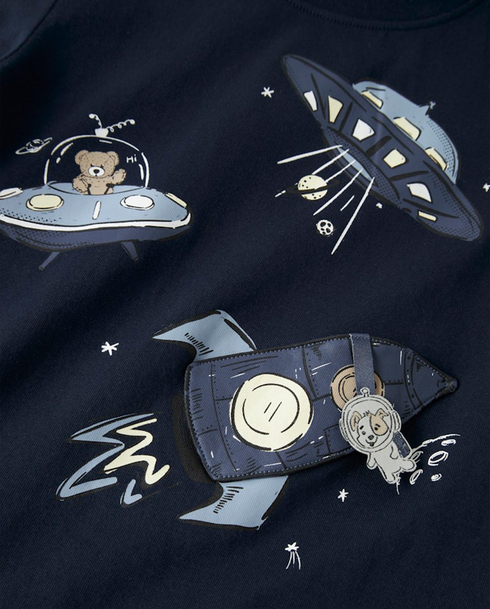 T-shirt com manga curta name it Azul-marinho-3