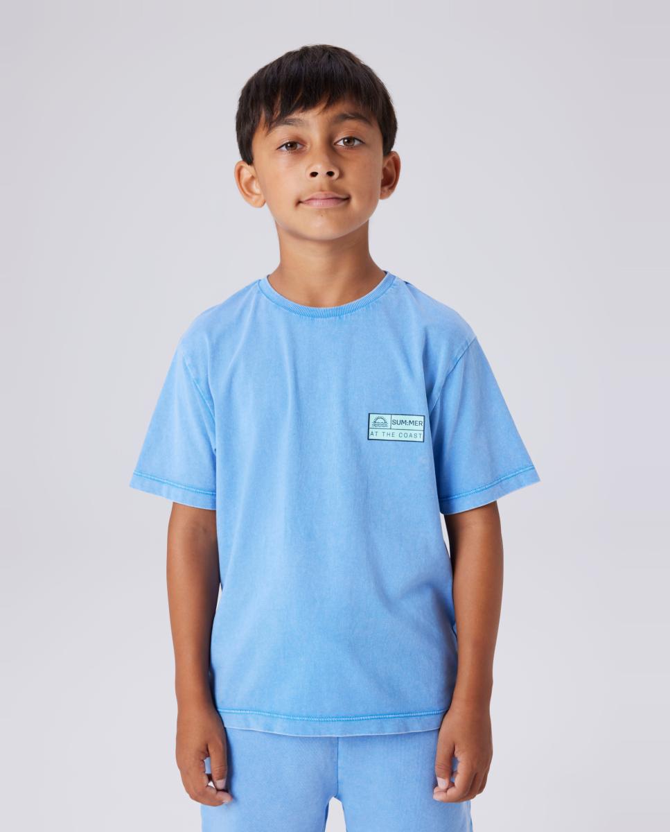 Camiseta de niño con detalle agua marina - name it - Azul Azul-1