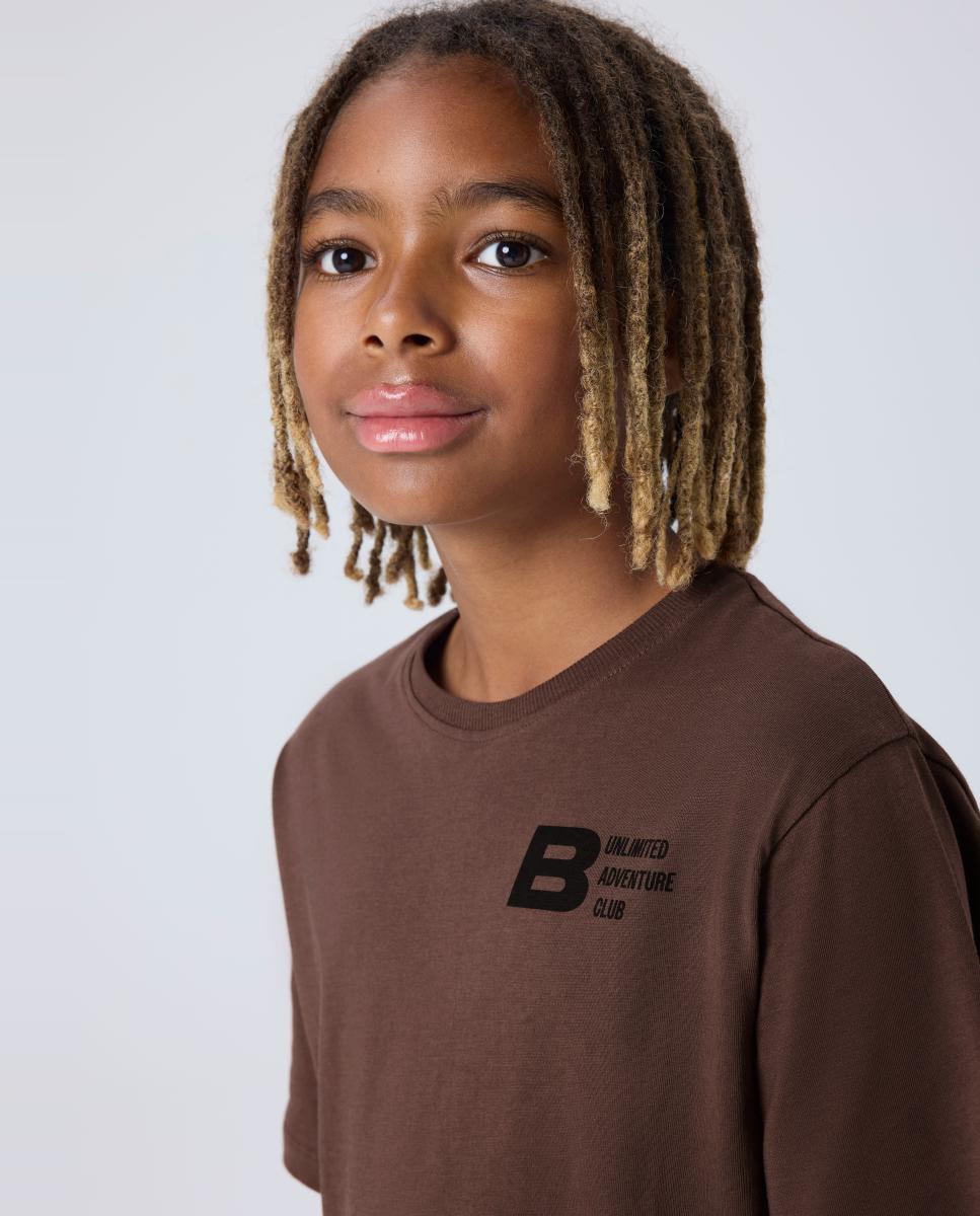 Camiseta manga corta de niño - name it - Marrón Marrón-1
