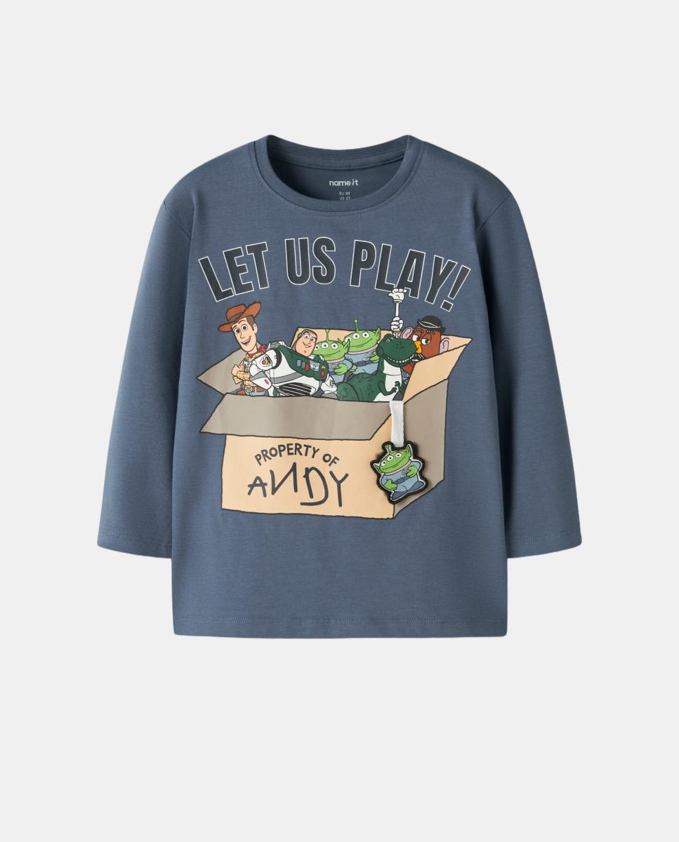 T-shirt Toy Story Azul-3