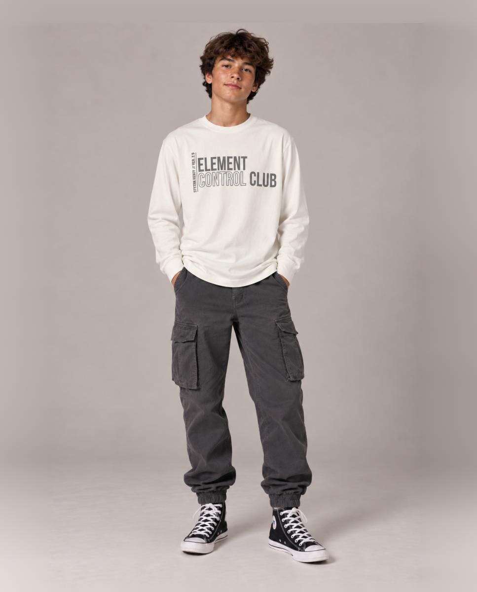 Camiseta manga larga con print delantero. - name it - Beige Beige-2