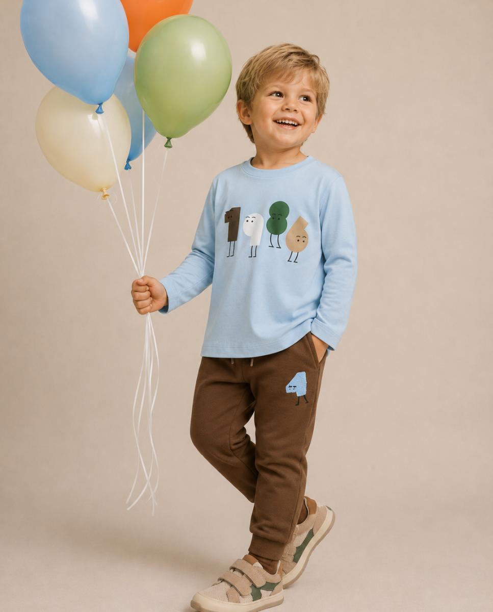 Camiseta de manga larga de niño - name it - Azul Azul-2