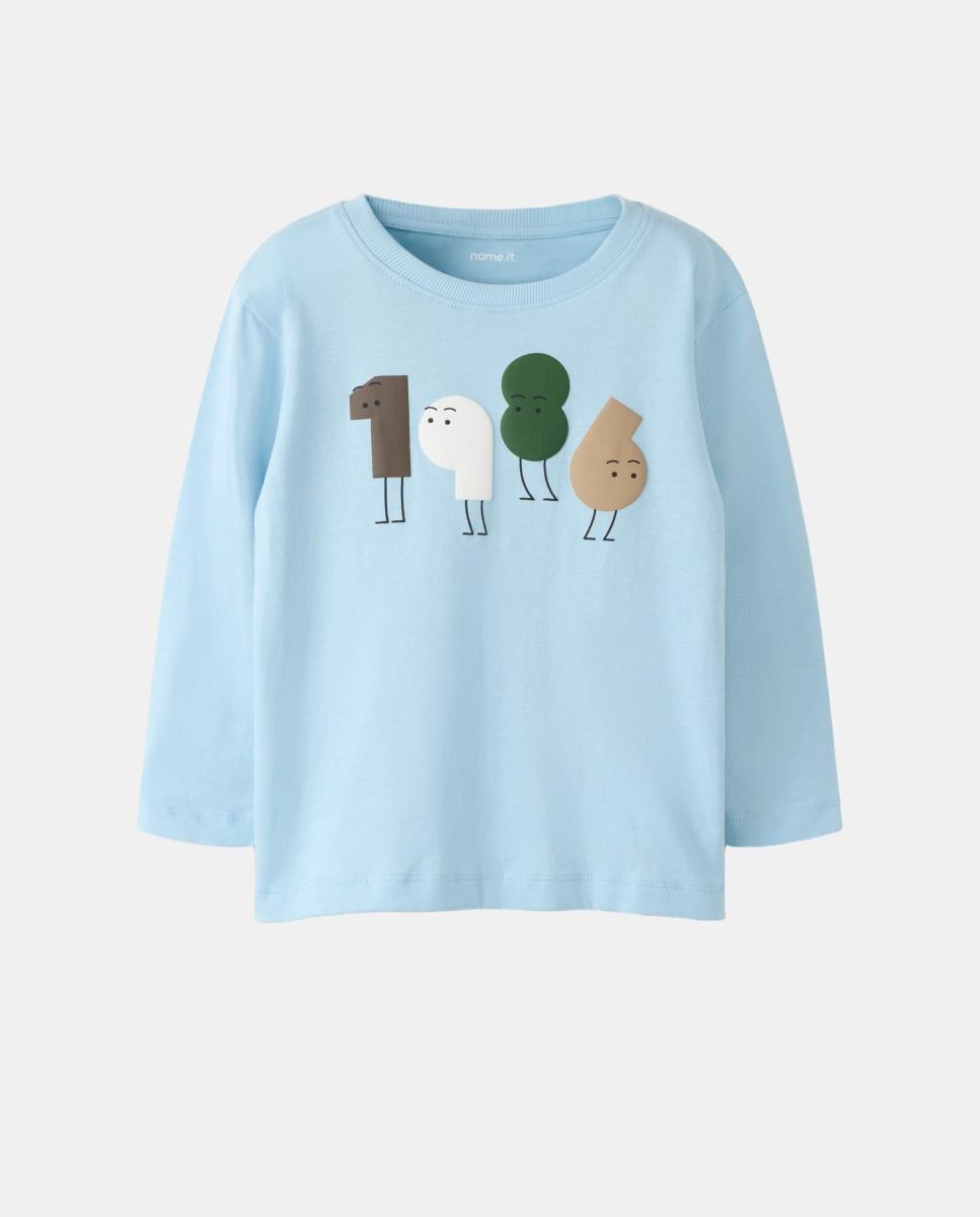 Camiseta de manga larga de niño - name it - Azul Azul-3