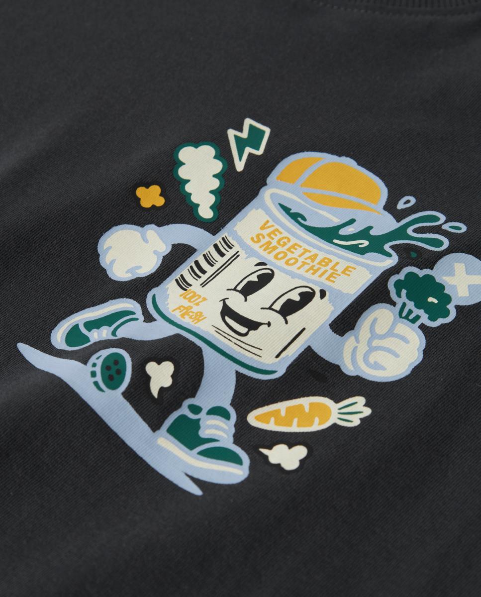 T-shirt com manga curta Cinzento-3