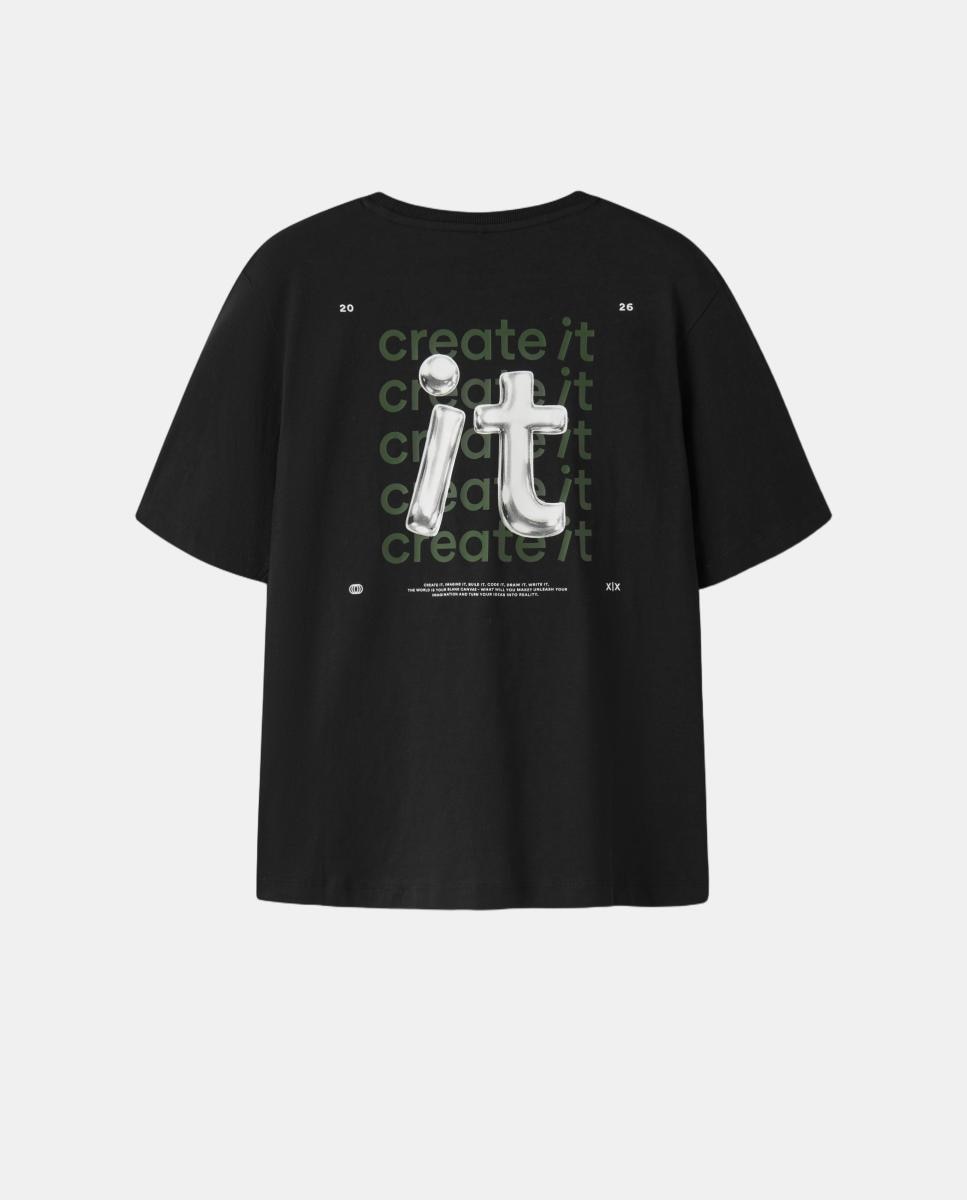 Camiseta de manga corta de niño - name it - Negro Negro-2