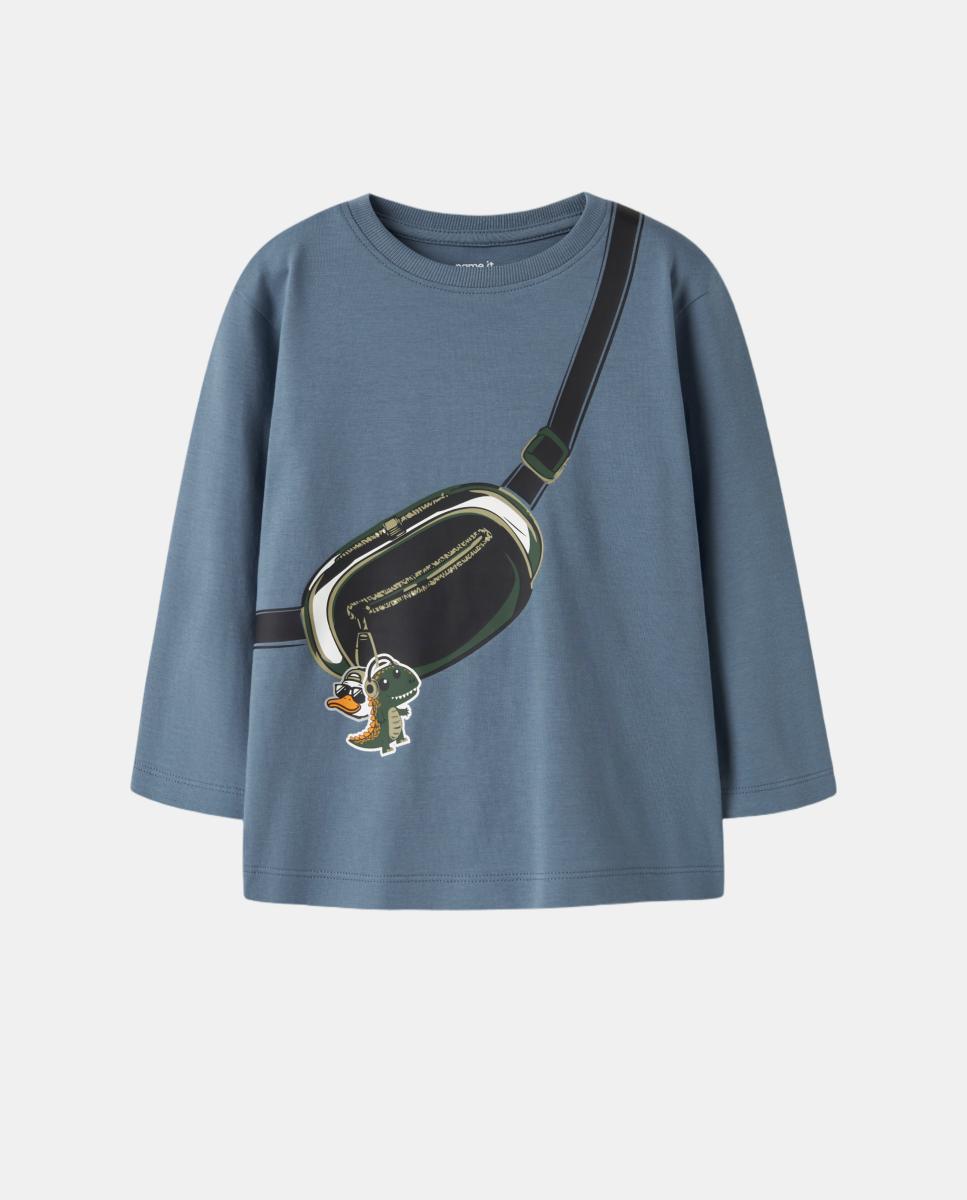 Camiseta de manga larga de niño con dibujo de mochila - name it - Piedra Piedra-2
