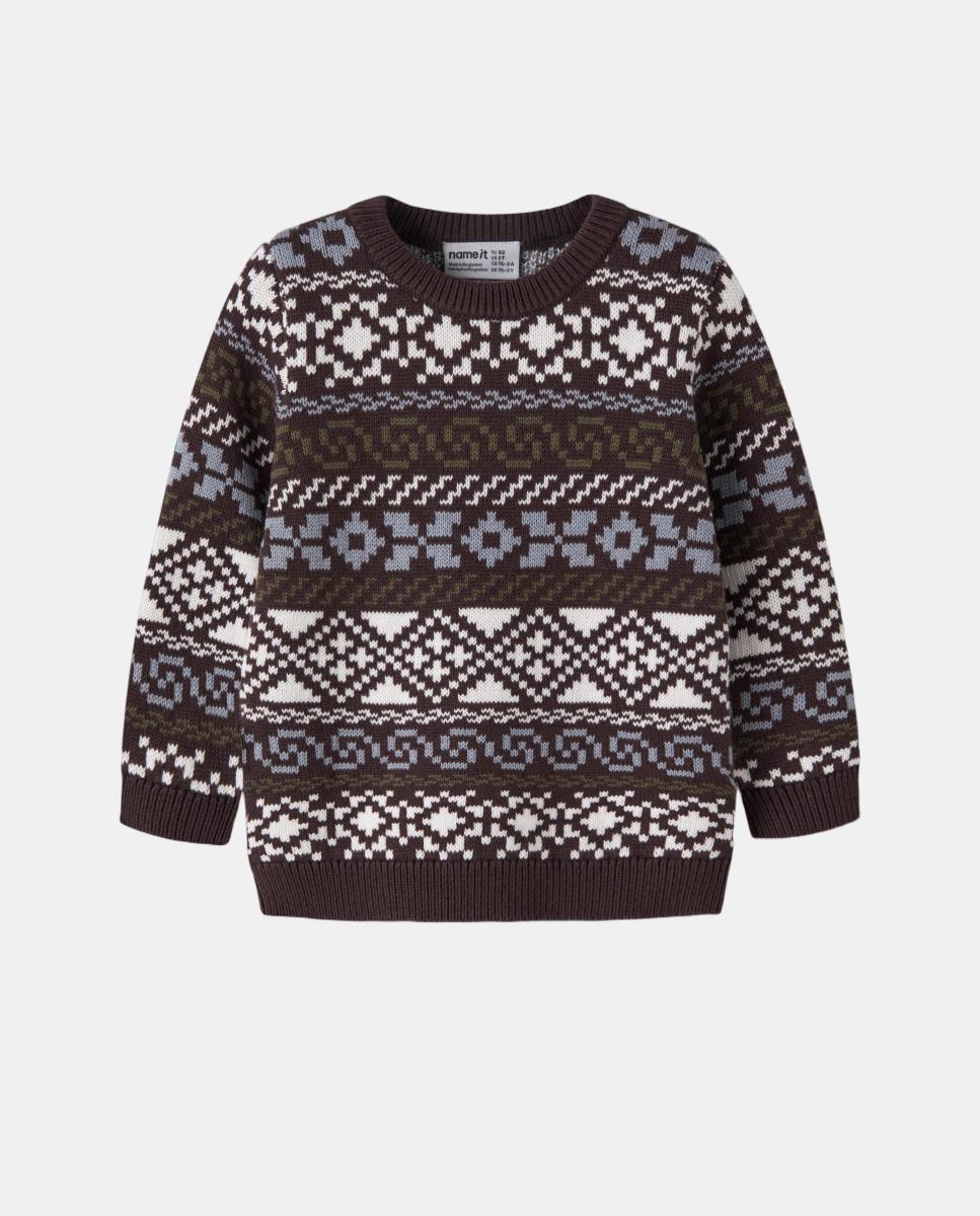 Jersey jacquard de niño - name it - Marrón Marrón-3