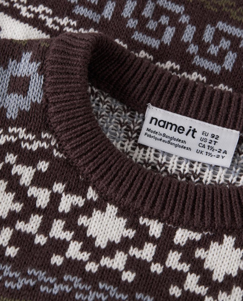 Jersey jacquard de niño - name it - Marrón Marrón-5