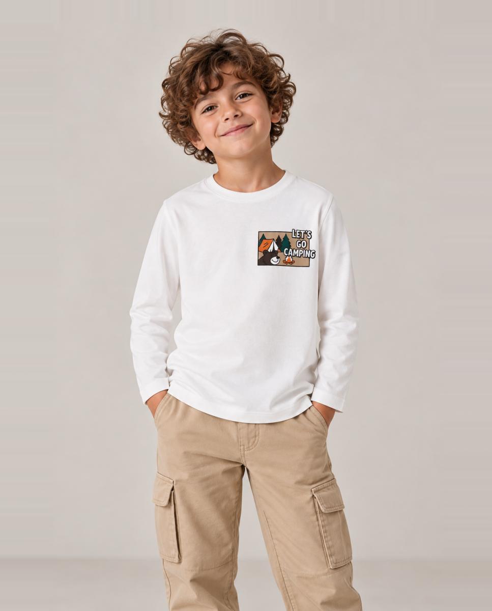 Imagen 0 de Camiseta bosque de niño Blanco