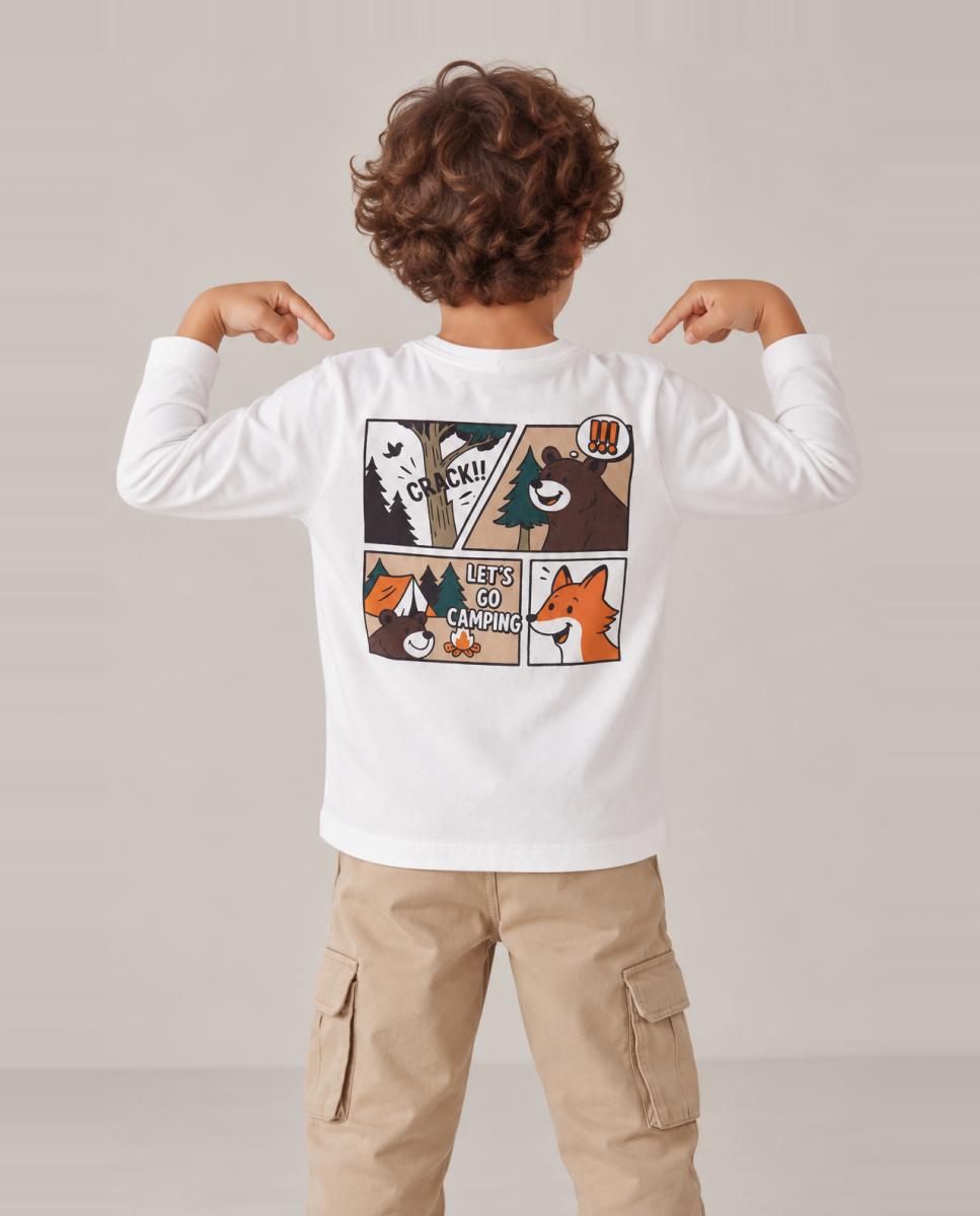 Camiseta bosque de niño - name it - Blanco Blanco-2