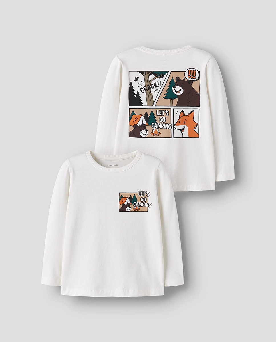 Camiseta bosque de niño - name it - Blanco Blanco-5