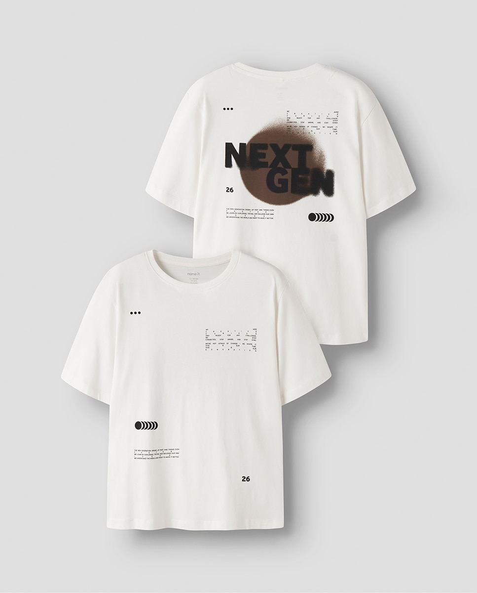 Camiseta de manga corta de niño - name it - Blanco Blanco-5
