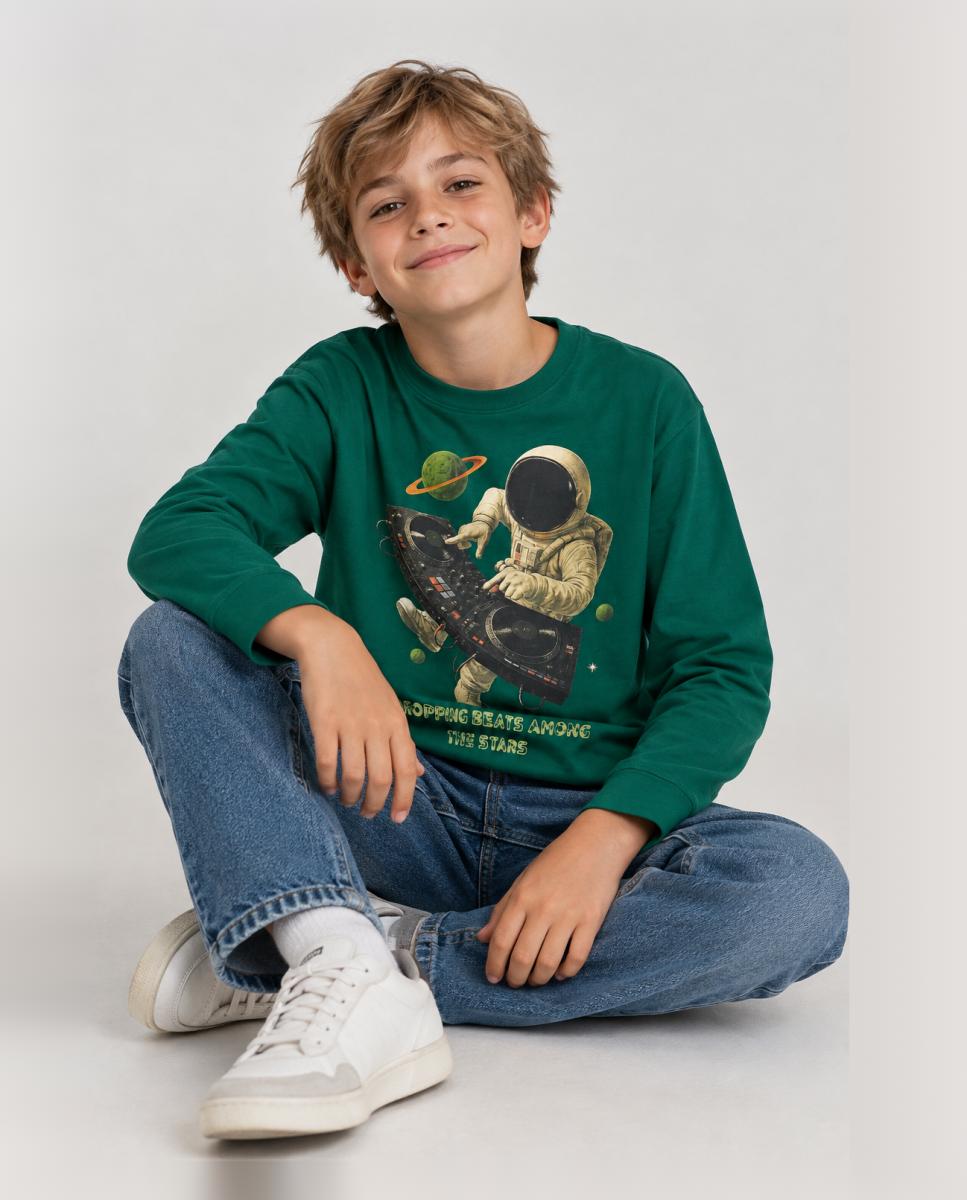 Imagem 0 de T-shirt com Estampado à Frente