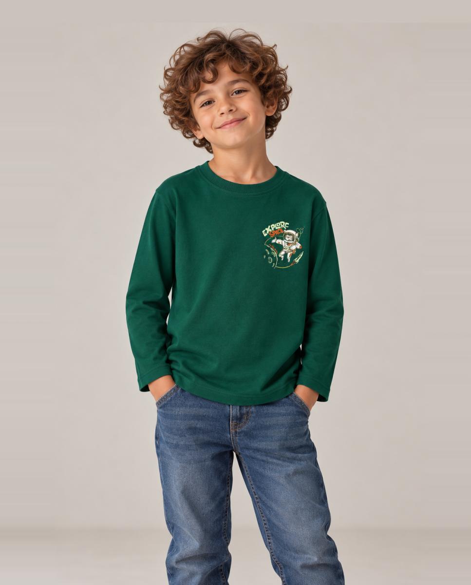 Camiseta de manga larga de niño - name it - Verde Verde-1