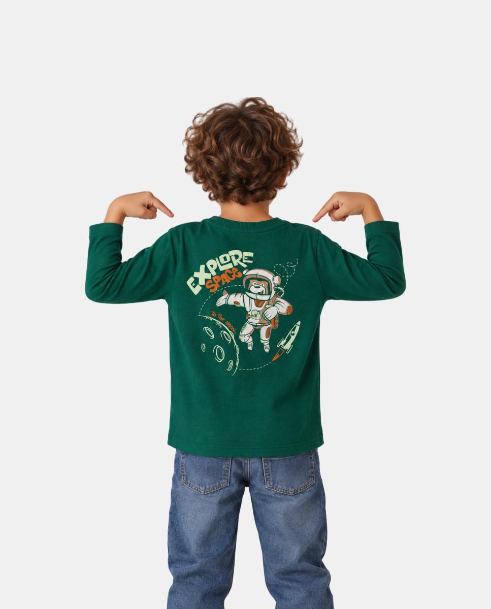 Camiseta de manga larga de niño - name it - Verde Verde-2