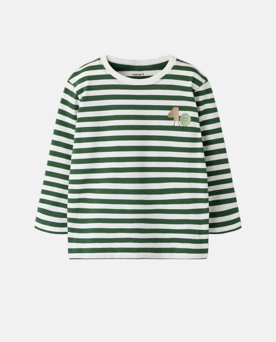 Camiseta de rayas de niño - name it - Verde Verde-1