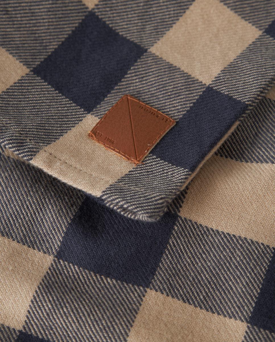 Sobrecamisa aos Quadrados para Criança Azul-4