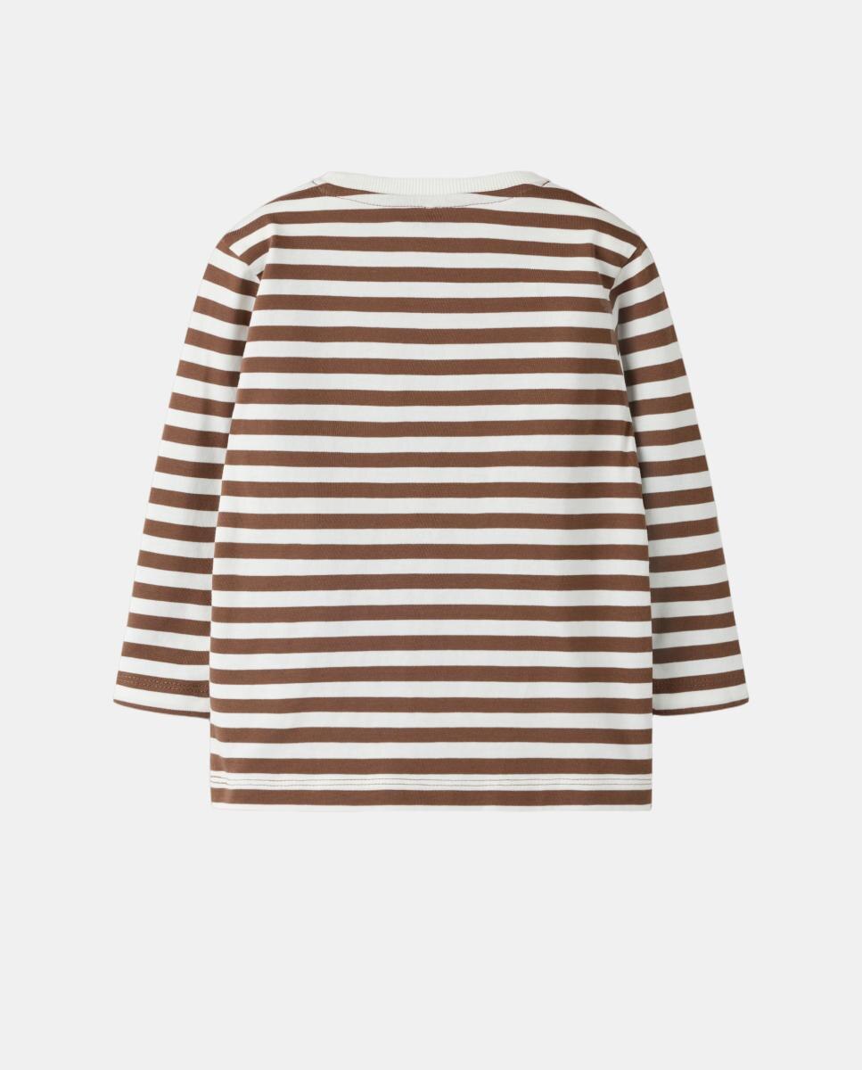 Camiseta de rayas de niño - name it - Marrón oscuro Marrón oscuro-3