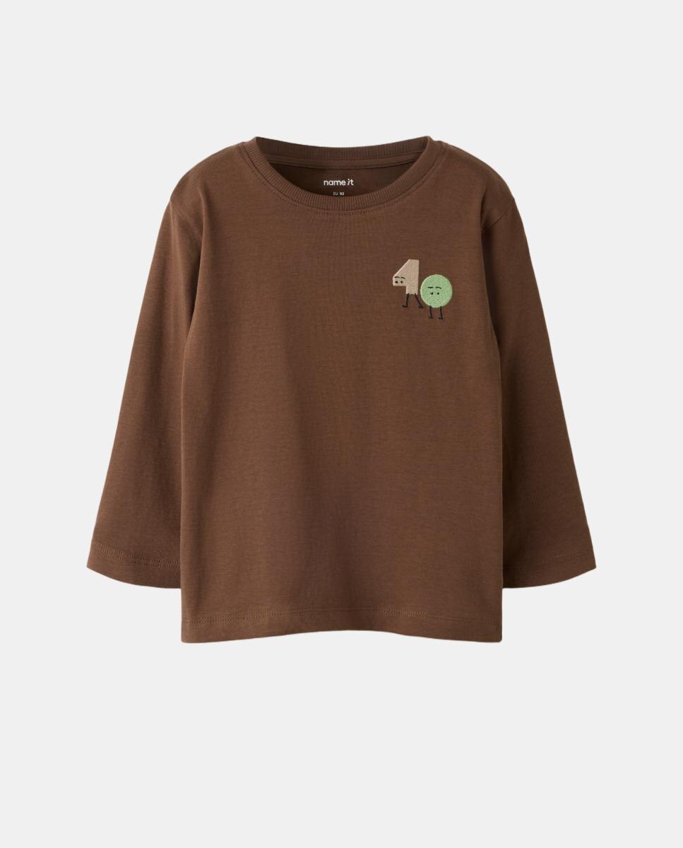Camiseta de manga larga de niño - name it - Marrón oscuro Marrón oscuro-3