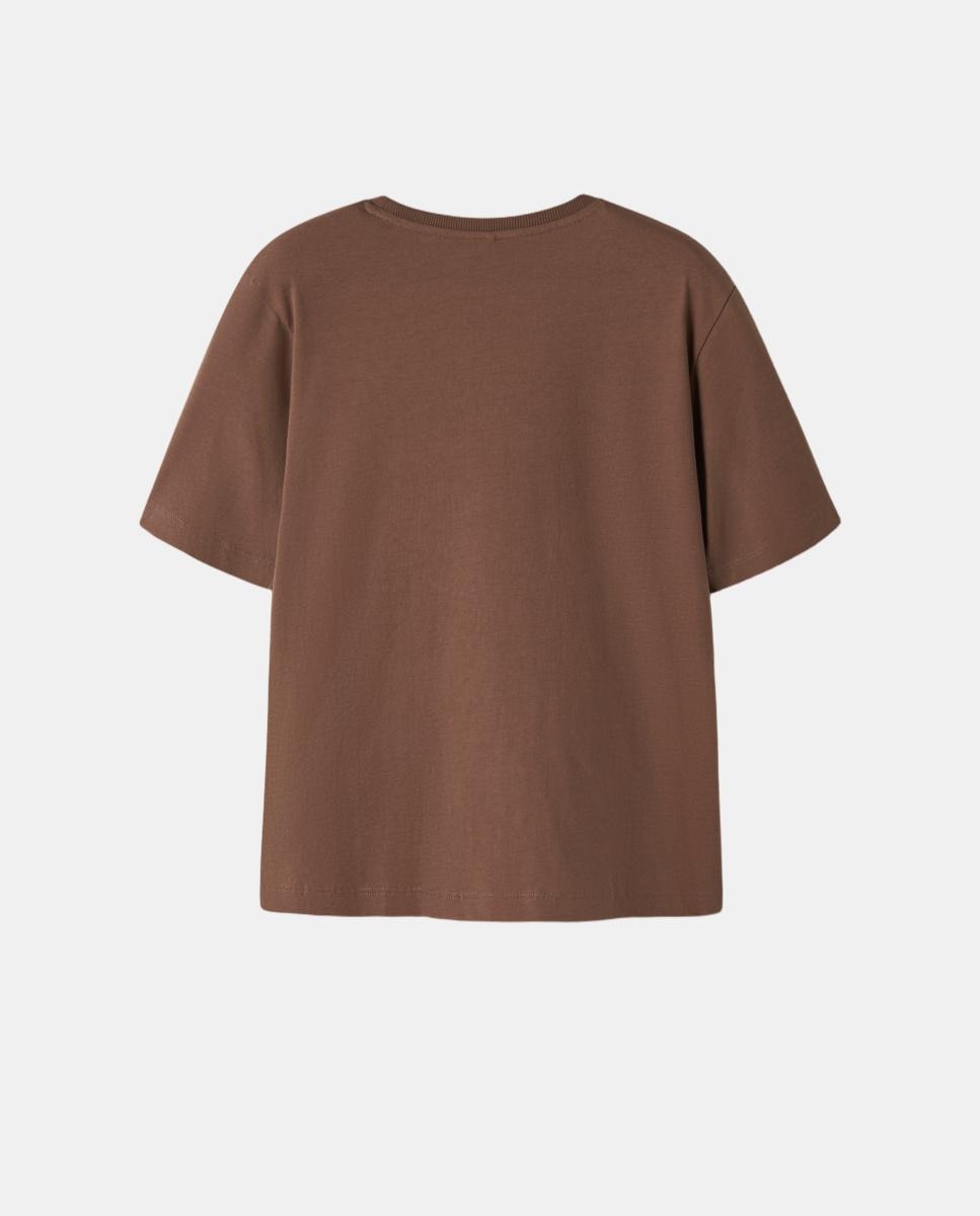 Camiseta de manga corta de niño - name it - Marrón oscuro Marrón oscuro-3